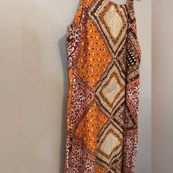 Vintage Patchwork colorblock quilted retro plus size mini 90’s dress 100% cotton - Picture 7 of 13